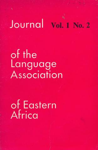 Journal of the Language Association of Earstern Africa