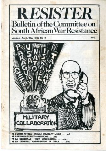 RESISTER (Bulletin of the Committee on South African War Resistance)