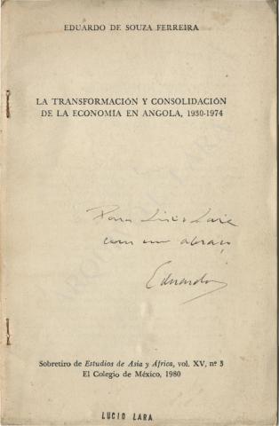 La transformación y consolidación de la Economia en Angola, 1939-1974