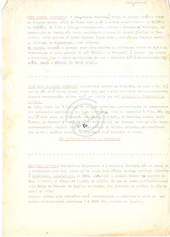 Dados biográficos dos congressistas de Luanda? (MPLA)