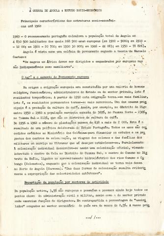 A guerra de Angola: Estudo Sócio-económico