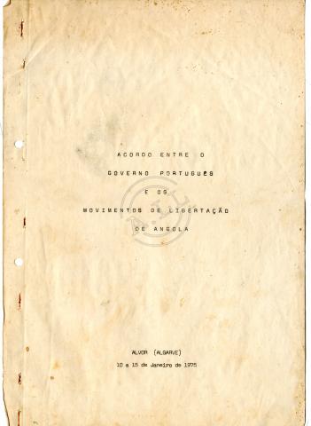 Acordo entre o Estado Português e os movimentos de libertação de Angola - Alvor