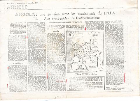 Artigo do Le Monde, sobre a FNLA