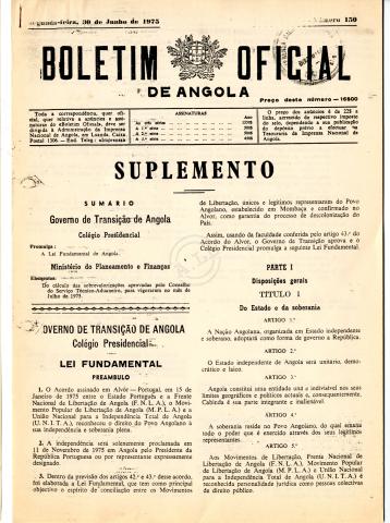 Boletim Oficial de Angola I Série (Suplemento)