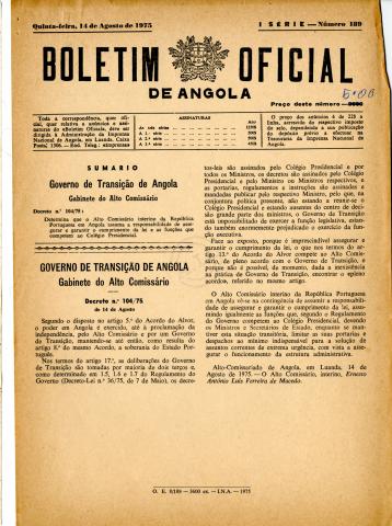 Boletim Oficial de Angola I Série – N.º 189