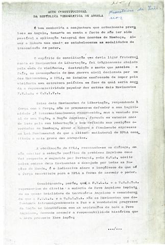 Acto Constitucional da República Democrática de Angola