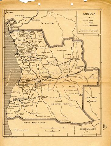 Mapa de Angola (Map nº. 1311, United Nations July 1961; annex 2)