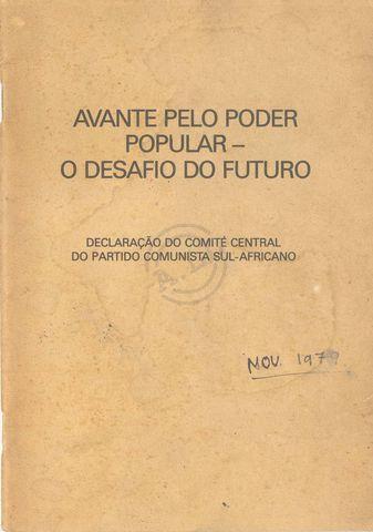 Avante pelo Poder Popular - O desafio do futuro