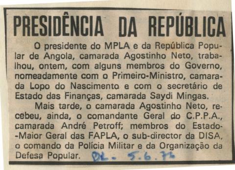 Actividades do Presidente da República