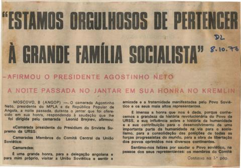 Visita do Presidente Neto à URSS