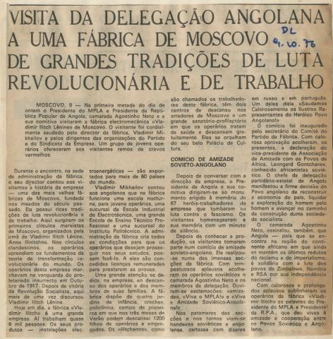 Visita do Presidente Neto à URSS