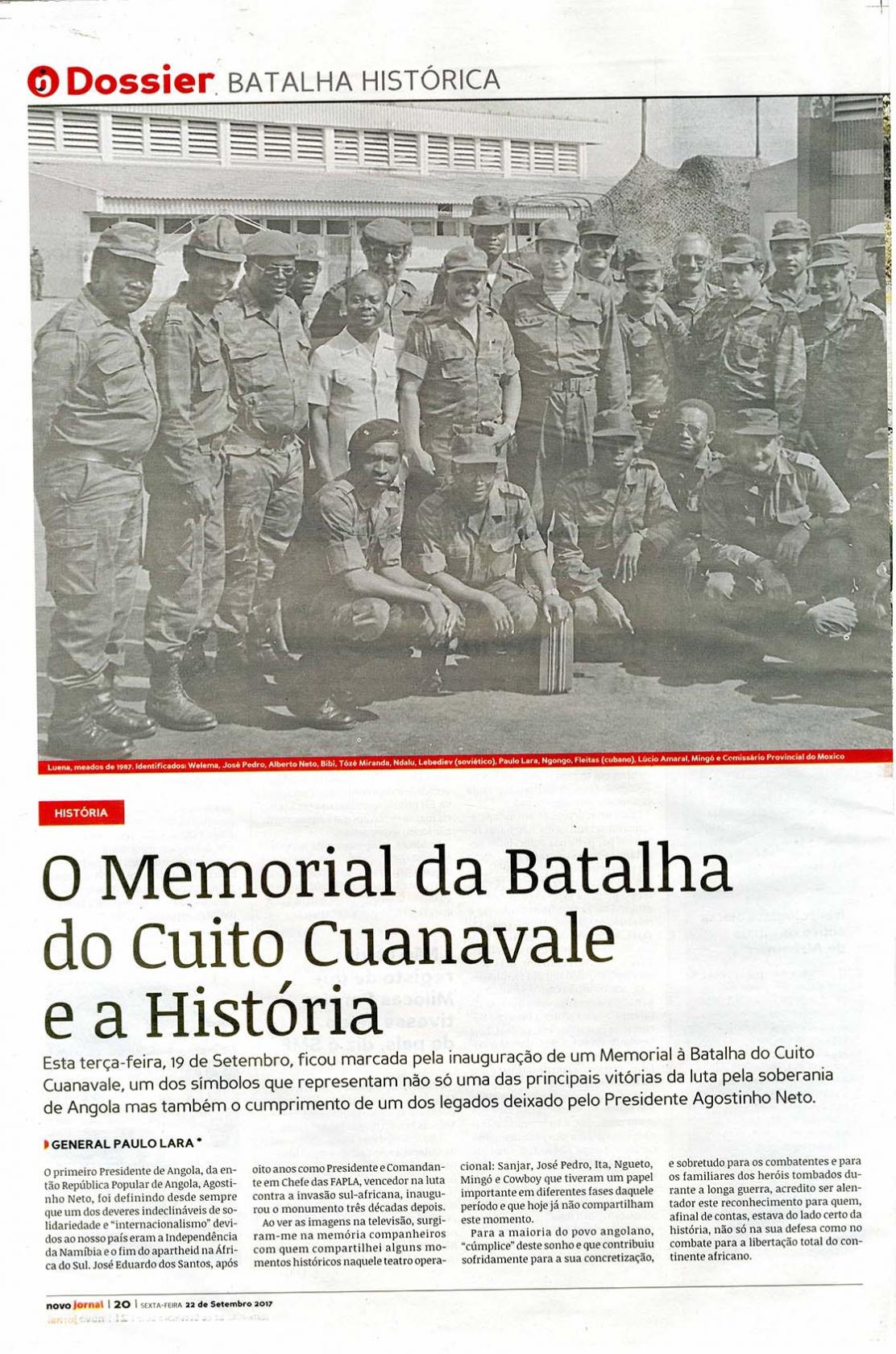 O Memorial da batalha do Cuito Cuanavale e a História