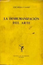 Deshumanización del Arte y otros ensayos estéticos (La)