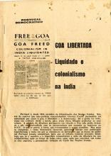 Goa Libertada. Liquidado o Colonialismo na India