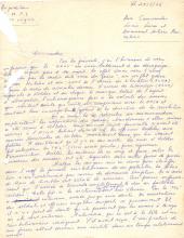 Carta de Amen Maria Zarem a Lúcio Lara e Emmanuel Antoine Marcelino