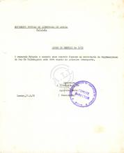 Ordem de serviço, nº 7/72, assinado por Agostinho Neto