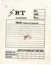 Radiograma de «Tchiweka» a «Kilamba»