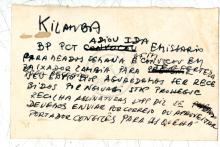 Telegramas de «Tchiweka» a «Kilamba»