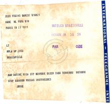 Telegrama de Jorge ao MPLA
