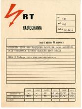 Radiograma para «Tchiweka», nº 439