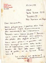 Carta de Zentrum Amílcar Cabral ao MPLA