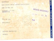 Telegrama de Agostinho Neto ao MPLA-Brazzaville