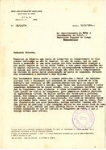 Carta de Teodor Quarta ao Responsável do DEC do MPLA em Brazzaville