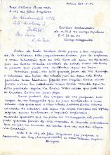 Carta de António Alves Neito ao MPLA