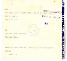 Telegrama de Eduardo Dias a Lúcio Lara