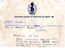 Telegrama de «Kilamba» ao MPLA em Argel