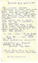 Carta de Cândido Gaspar