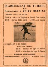 Panfleto “Quadrangular de futebol em Homenagem a Chico Negrita”