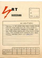 Radiograma de Agostinho Neto a Lúcio Lara