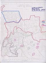 Mapa de Angola “Linhas de frente aproximadas”