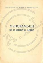 Mémorandum sur la situation au Kamerun