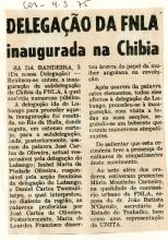 FNLA inaugura na Chibia