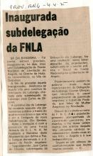 FNLA inaugura subdelegação