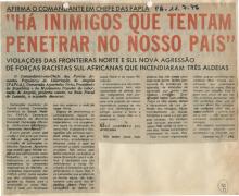 Declarações do Comandante-em-Chefe das FAPLA, Agostinho Neto