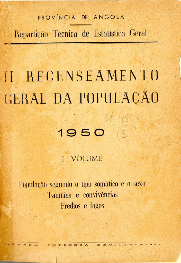 II Recenseamento Geral da População - 1950. I Volume