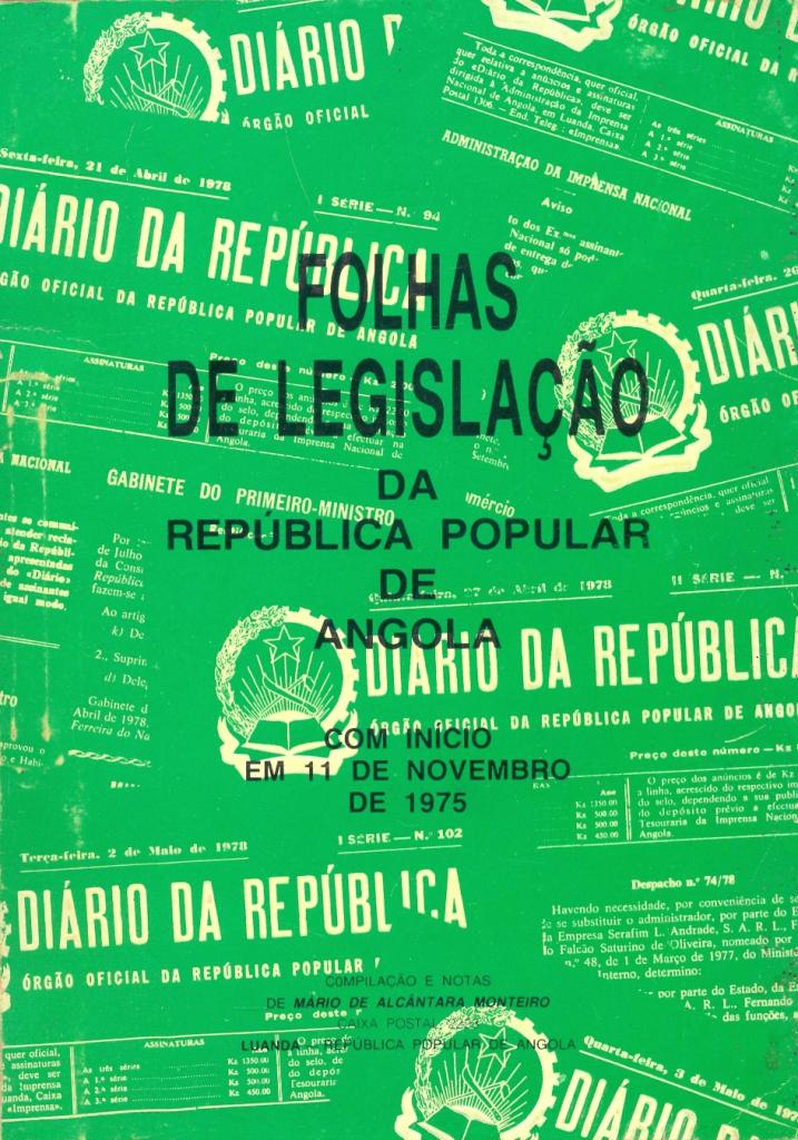 Folhas de Legislação da RPA - 16º fascículo