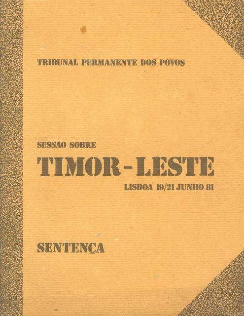 Sessão sobre Timor-Leste. Lisboa 19/21 Junho 1981