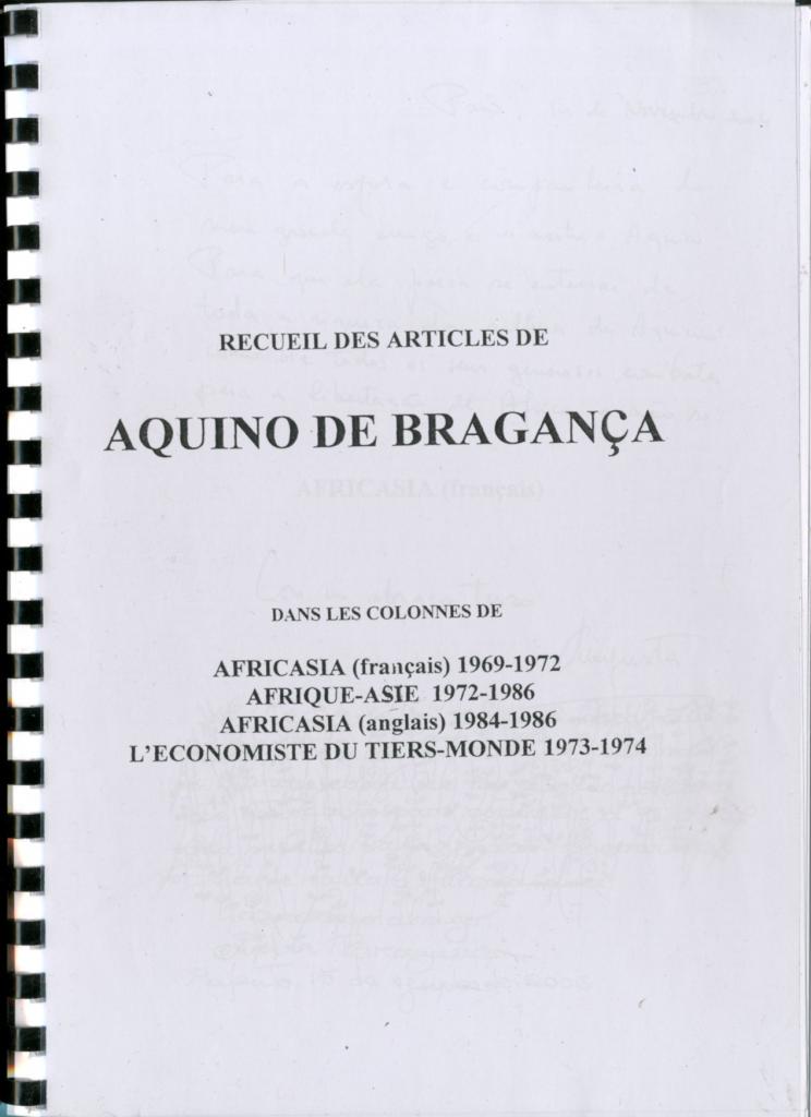 Recueil des articles de Aquino de Bragança