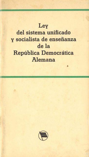 Ley del Sistema Unificado y Socialista de Enseñanza de la RDA