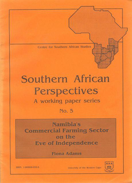 Namibia's Commercial Farming Sector on the Eve of Independence (5)