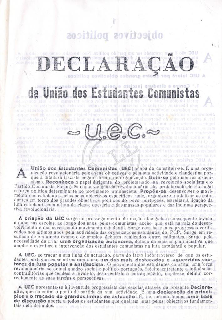 Declaração da UEC