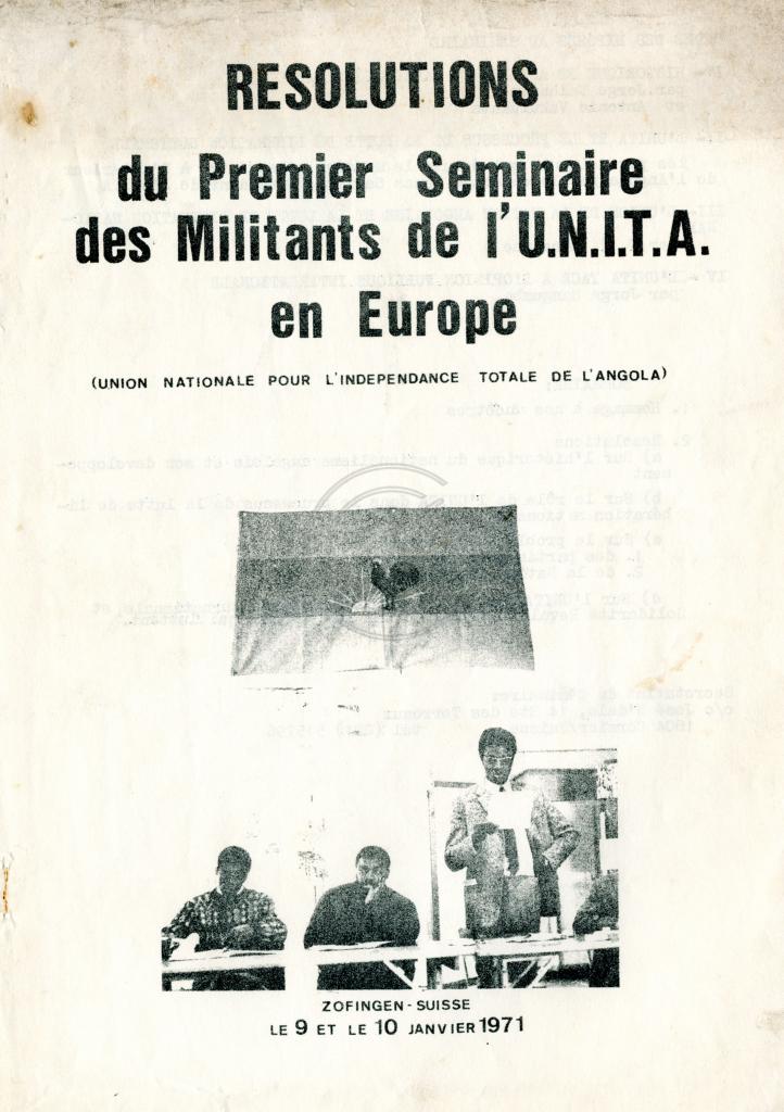 Résolutions du premier séminaire des militants de l’UNITA en Europe