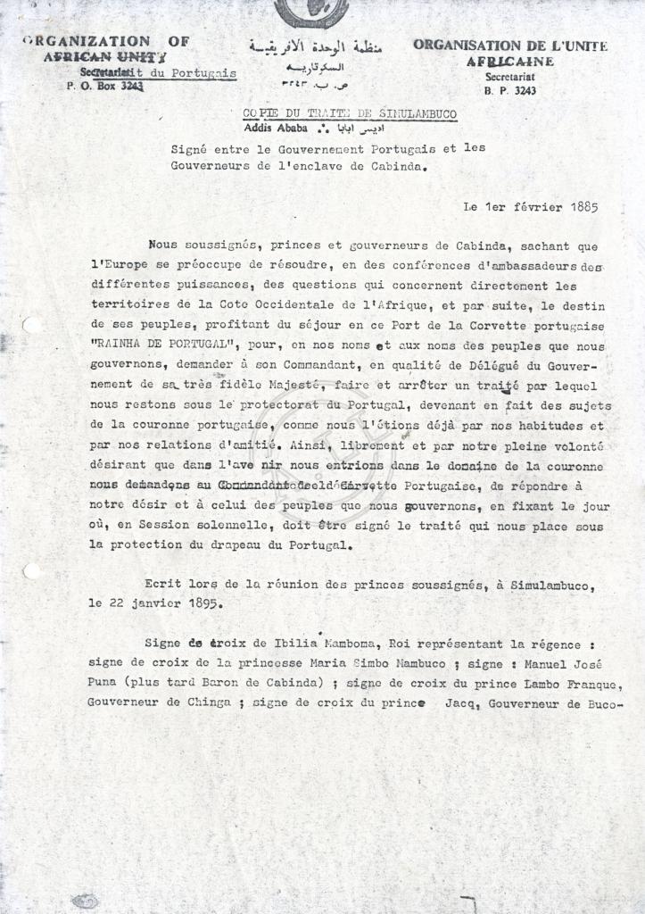 Cópia do Tratado de Simulanbuco (Cabinda)
