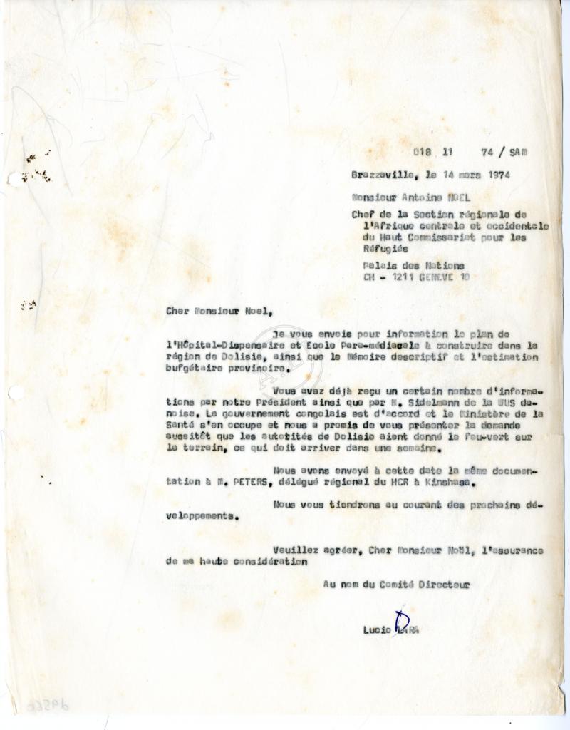 Carta de Lúcio Lara a Antoine Noël