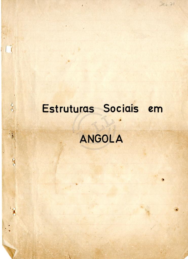 «Estruturas sociais em Angola»