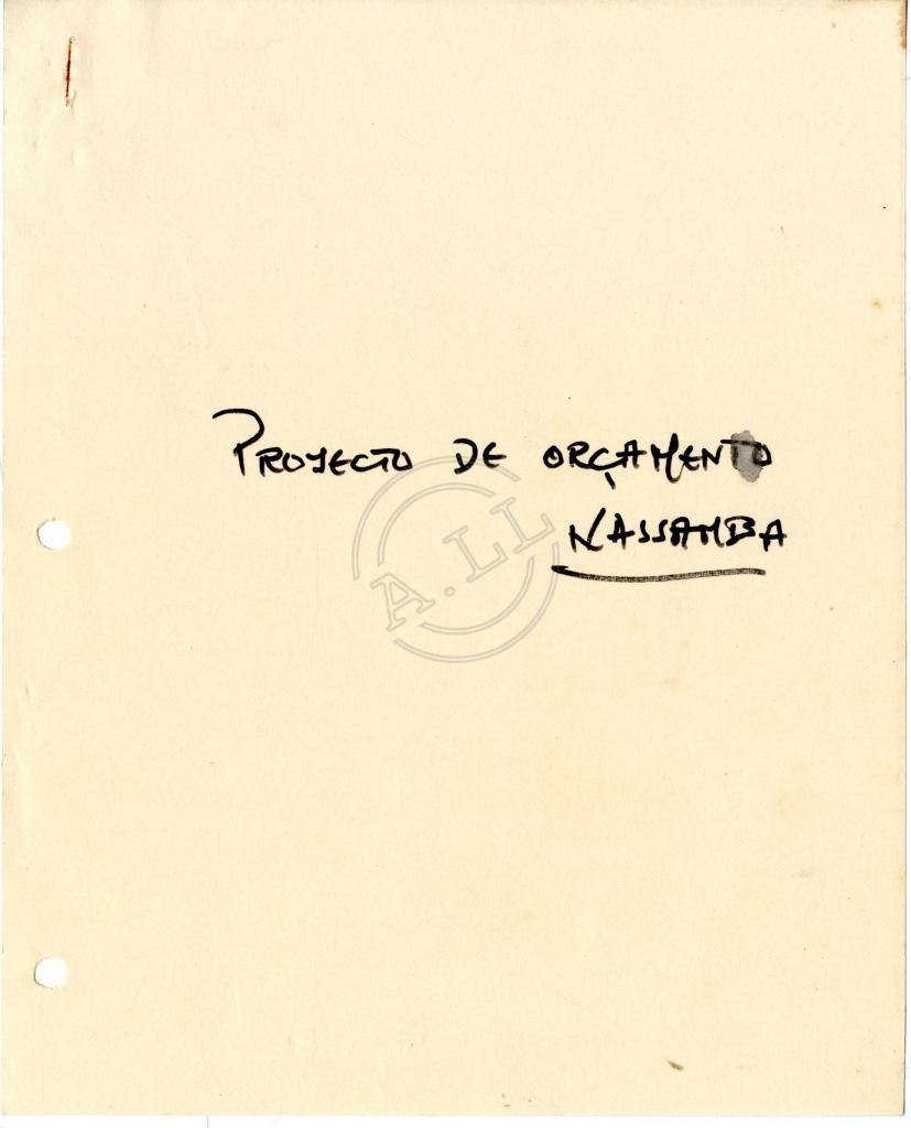 «Projecto de orçamento Kassamba – Junho-Agosto»